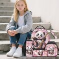 thumbnail image 2 of Jeiento Cherry Blossom Panda Backpack Set Girls Lunch Bag Pencil Case Water Bottle Sleeve Keychain 5-Piece 17 inch Lightweight Bookbag for Elementary Middle School 3rd-6th Grade Kids Age 8-10 & 10-12, 2 of 8
