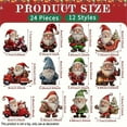 thumbnail image 4 of Christmas tree decoration, gingerbread man wooden pendant set, 24piece set, 4 of 16