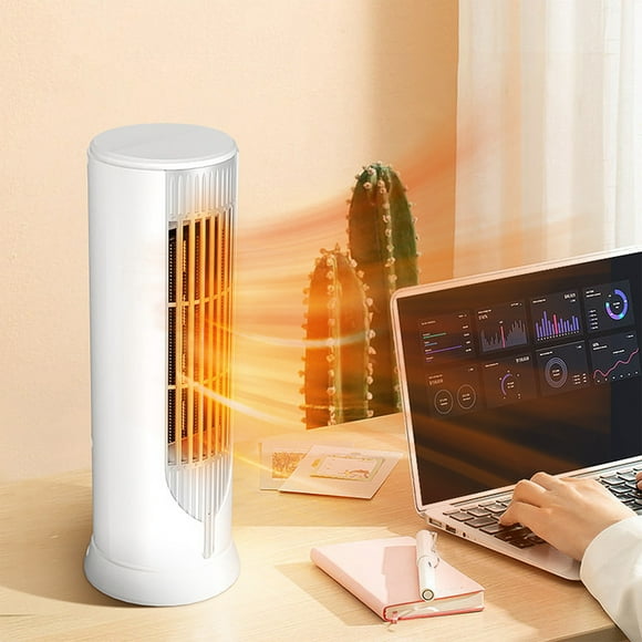 Clearance,Vertical Heater, Circulating Heating Fan with 2 Modes, 1000W Overheat Protection, Small Floor Space Heater for Home, Office, Bedroom, and Living Room Use, | Plastic, White-899 $BS$3