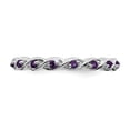 thumbnail image 4 of Sterling Silver Stackable Expressions Amethyst Braided & Twisted Ring Size 9, 4 of 5