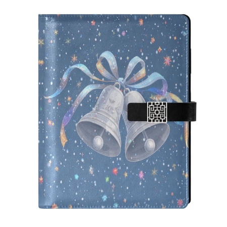 Leather Planner Leather Notebook Notebook Journal Binder Design Pen Pocket Design Convenient for Storage Silver Bell
