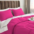 thumbnail image 3 of 1 Piece Honeycomb Design Comforter, 800 TC, 100% Egyptian Cotton, Oversized Super King Size Hot Pink Solid, 3 of 5