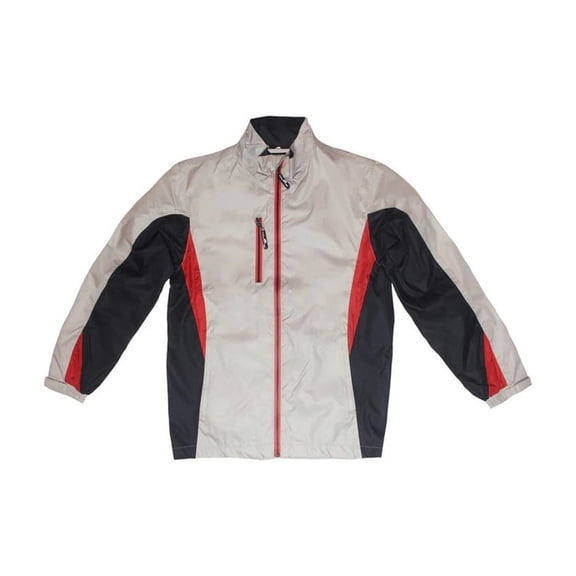 New Mens Weather Company Golf HITECH Performance Rain Jacket  Navy / Grey / Red Small