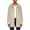 Beige, variant on Women's Fluffy Jacket Hooded Button up Fuzzy Fleece Coat Winter Warm Mid Length Teddy Bear Outerwear Casual Fall Textured Cardigan Overcoat Beige XXXL