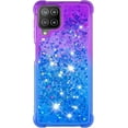 thumbnail image 2 of Samsung Galaxy A22 4G Case (Not 5G),Samsung Galaxy M32 Creativity Clear Gradient Quicksand Case Glitter Flowing Liquid Floating Sparkle Cover for Samsung Galaxy A22 4G JB Purple Navy, 2 of 14