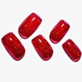 thumbnail image 2 of Press on Nails Medium Square, Handmade Glitter Red Gel Nail Polish Glue on Nails, 24Pcs Short Square Reusable UV Finish Fake Nails Acrylic False Nails Manicure Kit for Women Gift A1-Glitter Red, 2 of 4