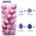 thumbnail image 4 of Advancent 24 piezas de bolas colgantes de Navidad, adornos colgantes decorativos pequeños, patio de vacaciones, sala de estar, dormitorio, Kits de decoración para fiestas Rosado, 4 of 6