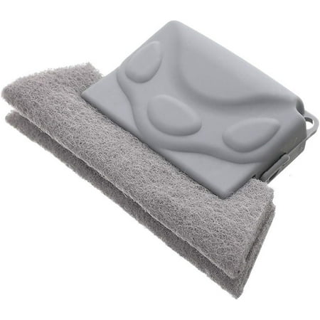 

Scouring Pad Brush Window Slot Cleaning Brushes For Window Sill Sliding Tracks Gaps Groove Stovetop Corner Wipe Cleaning Tool For Crevice 6PC(Grey)