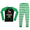 thumbnail image 4 of #followme Family Pajamas Cotton Kids Pajama Set 34544-7 (7, Green - Elfing Around), 4 of 5