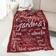 thumbnail image 6 of Flannel Blanket for Grandma - Red Throw Blankets - Personalised Gifts for Grandma - Machine Washable Super Soft, Cosy Grandma Blanket | Birthday Gifts for Grandma | Grandmother Gift Christmas, 6 of 7