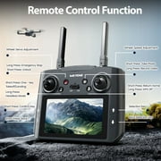 Drones with Camera for Adults 4K, Wefone WF33 GPS Foldable Drone with 4.5 Screen on Remote, 8GB Card, Under 249g, Brushless Motor, 2 Batteries, Gray