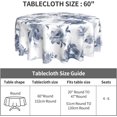 thumbnail image 4 of Blue Floral Tablecloth Round 60 Inch Chinoiserie Table Cloth Flowers Table Cloths Waterproof Polyester Spring Summer Tablecover for Home Kitchen Dining Party Picnic Outdoor Decor, 4 of 7