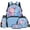 Blue Axolotl Couple Heart, variant on Yspwyqan Blue Dachshund Dog Backpack Set 4Pcs with Lunch Box Pencil Case and Water Bottle Bag, 17 Inch Lightweight Bookbag for Elementary Middle School Travel