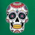 thumbnail image 5 of Wild Bobby Day Of The Dead Sugar Skull Pop Culture Women Slim Fit Junior Tee, Kelly, X-Large, 5 of 5