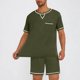 thumbnail image 2 of Camisetas Casuales Elegante Pijama Conjunto Ligero Seco de Manga Corta Y Pantalones Cortos, Ropa de Dormir Cómoda Suave para Relajarse, Correr Y Regalos, 2 of 9