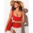 thumbnail image 4 of Malla Entera DOBREVA Roja con Tirantes y Espalda Descubierta Talle M, 4 of 5