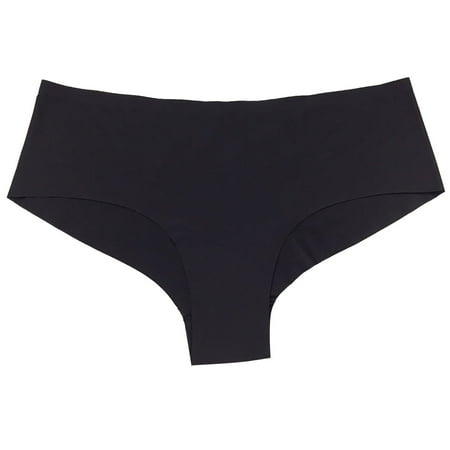 knqrhpse Underwear Women Pack Seamless Underwear Women Mixed Color 5 Pack Ice Silk Seamless High Elastic Breathable Briefs No Show Underwear Panties for Women Black S