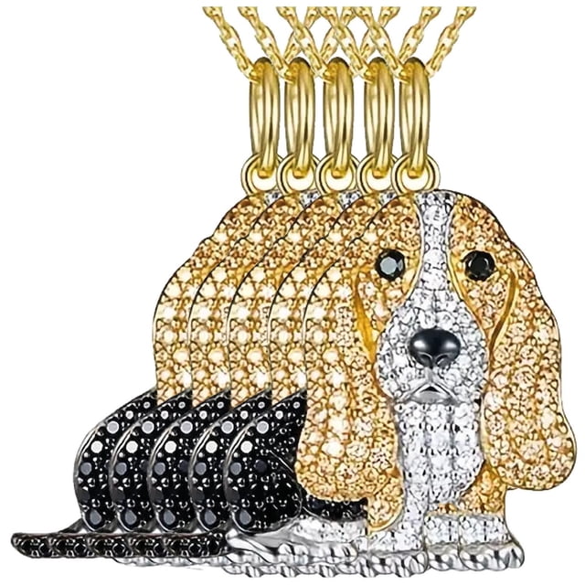 Collares con Dije de CirconiaVentDepot MXKOG-005 5 Piezas Dorado