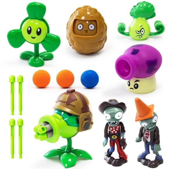 Set de 7 figuras de Plants vs Zombies de Toy Maikerry para niños
