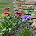 thumbnail image 2 of ZOELNIC Metal Daylily Flower Decorative Beautiful Attractive Simulation Metal Flower Garden Decor for Home, 2 of 9