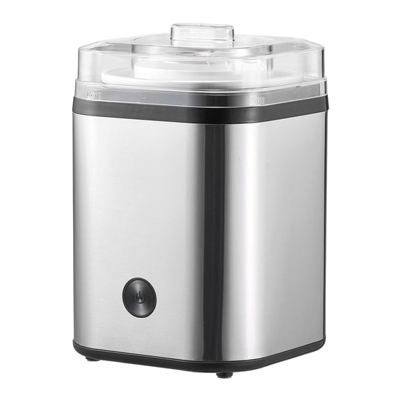 Electric Ice Cream Maker Machine,2.1 Qt Large Capacity,Automatic Frozen Yogurt&Gelato Maker,Easy Clean Stainless Steel,for Sorbet,Dessert,Silver