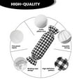 thumbnail image 5 of Salouo Black White Plaid Pattern Cute Bolster Pillow,Cylindrical Pillow Long Pillow for Bed Round Side Pillow for Knee/Leg/Neck ,- Length 24.4" x 9.8" Diameter, 5 of 8
