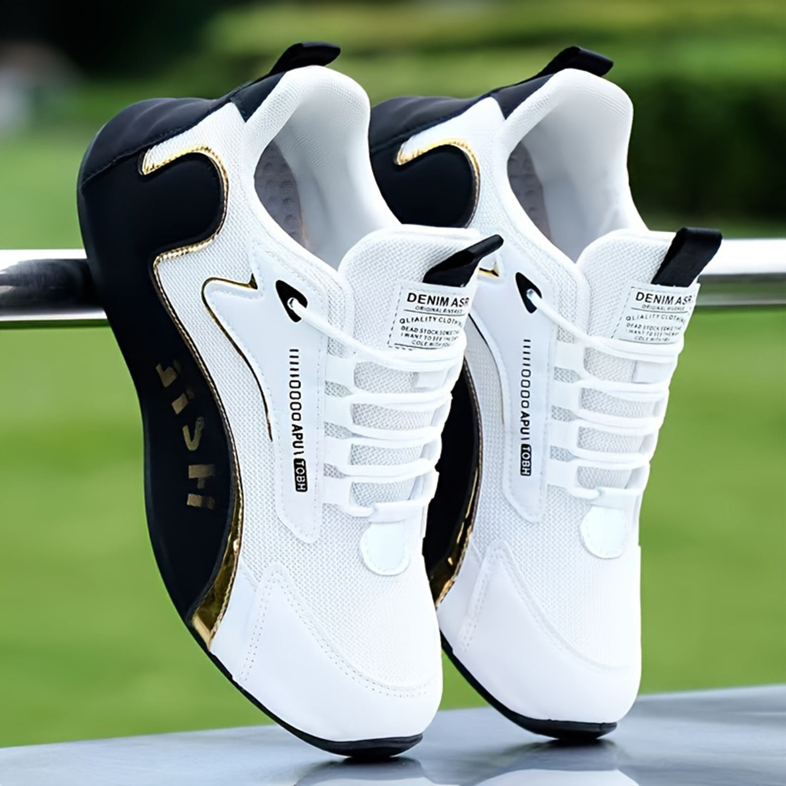 Non Slip Work Shoes for Men Men's Fashion Sneakers Sport Tennis Walking Shoes Beige,44