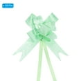 thumbnail image 3 of Uxcell 8 Inch Pull Bows Ribbon Gift Wrapping String Rose Pattern Decorative Bow Tie Green 100 Pack, 3 of 5