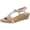 Rose Gold, variant on GC Shoes Womens Coretta Slingback T-Strap Wedge Sandals