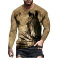 thumbnail image 7 of LYXSSBYX Mens Shirts Long Sleeve T Shirts Horse Retro 3D Printing Round Neck Long-sleeved Men's Spring and Autumn T-shirt, 7 of 7