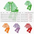 thumbnail image 5 of HCNTES Girls Fall Winter Outfits 6 12 18 24 Months 1T 2T 3T 4T Baby Girls Infant Clothing Soft Christmas Plaid Ruffled Set Embroidered Long-Sleeve Top and Solid Flared Pant 2PCS Set, 5 of 7