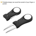 thumbnail image 5 of Uxcell Golf Divot Tool, 2 Pack of Foldable Repair Fork with Button Ball Marker Training Accessory for Golf Sport , Black, 5 of 6