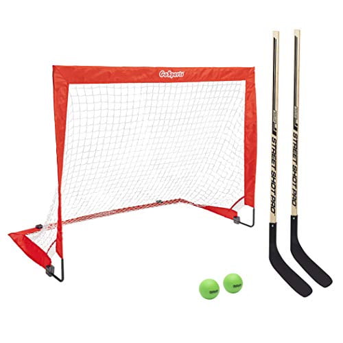 Kids Street Hockey Set Mini Goal Folding Net With Stick Ball Easy Storage New 
