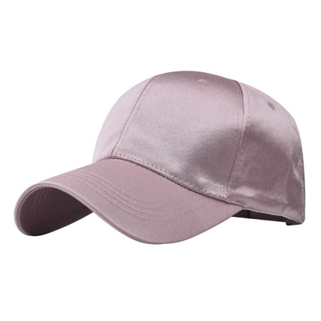 Hats for Men and Women Unisex Satin Solid Baseball Caps Adjustable Summer Hat Visors