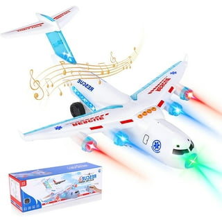 LiveGo Electric Airplane Toys for Kids, Bump and Go Action Airplane, Model  Plane with Attractive Lights and Sounds, Changes Direction on Contact