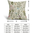 thumbnail image 5 of Spring Floral Pillow Covers 18x18 Set of 2 Sage Green Wild Flower Plant Vintage Botanical Print Decorative Throw Pillow Cases Outdoor Seasonal Farmhouse Decor for Sofa Couch Bed, 5 of 6