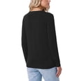 thumbnail image 4 of Asklazy Women's Sweater Lightweight Long Sleeve Soft Comfortable Pullover Tops Basic Knit,Black,M, 4 of 9