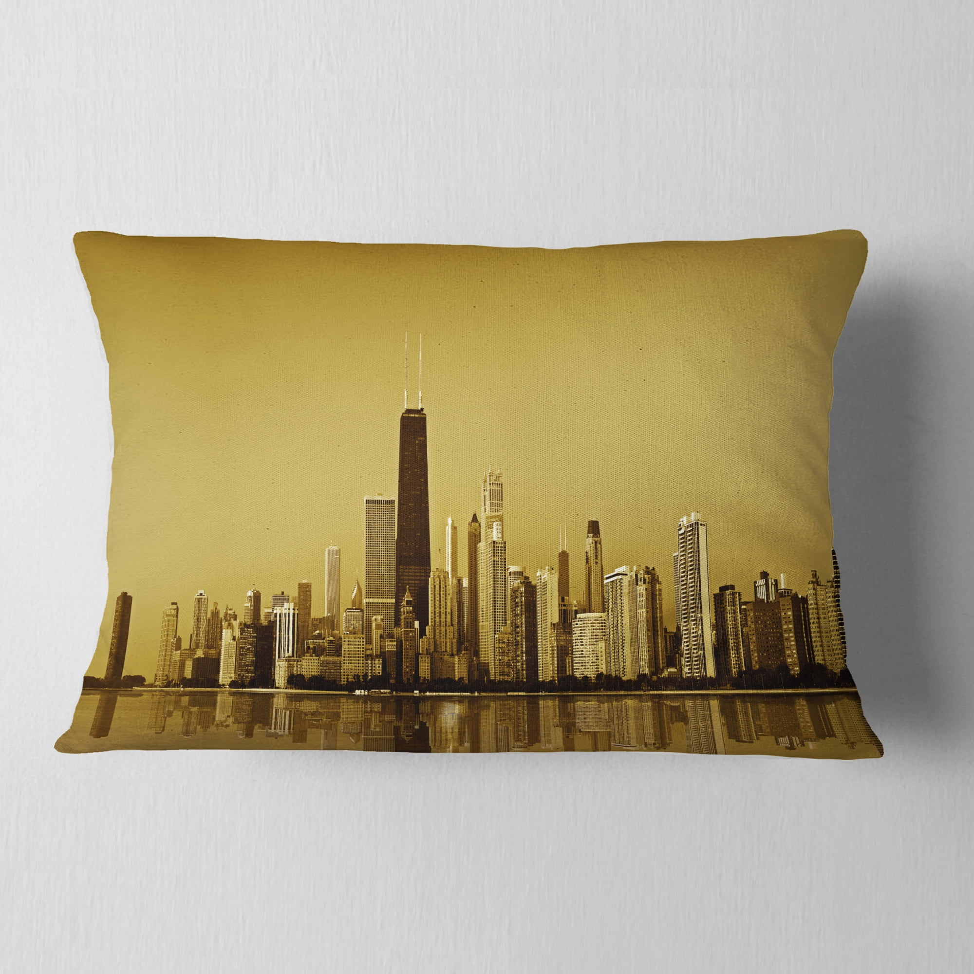 Designart 12" x 20" Multi-color Polyester Throw Pillow