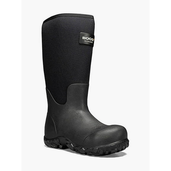BOGS Men's Workman 17-inch Composite Toe Rainboot Rain Boot BLACK
