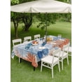 thumbnail image 4 of Outdoor Tablecloth with Umbrella Hole for Patio/Picnic/Party/Camping, Sea Turtle Coastal Waterproof Table Cloth Rectangle Table Cover Washable, Blue Red Summer Beach Coral Nautical Wood (60"x 84"), 4 of 8