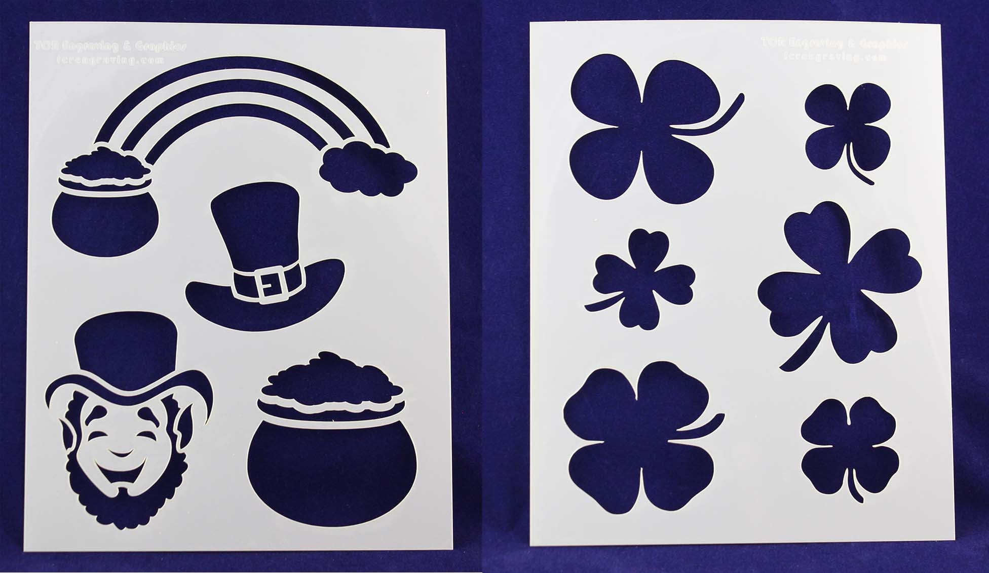 St. Patrick's Day Stencils - 2 Piece Set - 8 x 10 Inches - Walmart.com