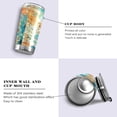 thumbnail image 2 of SKYSONIC Marble Pattern Tumbler Stainless Steel Double Wall Vacuum Reusable Insulated Mug with Straw and Built-in Coaste for Cold and Hot Beverages, 20oz, 2 of 7