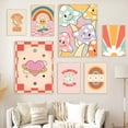 thumbnail image 2 of Groovy-conjunto de imágenes de galería de arte de pared Retro para habitación de niños, póster Hippie, Impresión de arcoíris, flor de dibujos animados, pintura en lienzo linda, decoración del hogar, 2 of 4