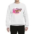 thumbnail image 3 of Nobody Fights Alone Watercolor Sparkles Breast Cancer Awareness Unisex Crewneck Graphic Sweatshirt, White, Large, 3 of 5