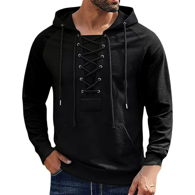 Chandail à Capuche Décontracté avec Œillets et Cordon de Serrage, Manches Longues, pour Usage Quotidien et Activités Extérieures, Polyvalent et Confortable