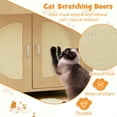 thumbnail image 4 of Spaco Cat Litter Box Enclosure with Sisal Scratching Doors and Adjustable Metal Feet, Litter Box Furniture, Litter Box Enclosure, Cat Washroom Cabinet, Natural, 4 of 9