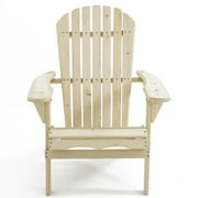 LUXEN HOME LuxenHome Unfinished Wood Adirondack Chair