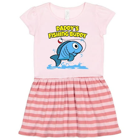 

Inktastic Daddy s Fishing Buddy (blue) Gift Toddler Girl Dress