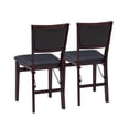 thumbnail image 5 of Linon Kristle Indoor Folding Dining Chair, Set of 2, Espresso/Dark Brown, 5 of 11