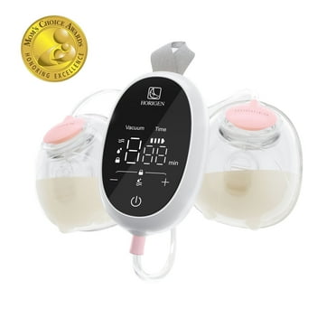 Horigen D6 Pink Electric Hands Free Breast Pump Wearable Lower Noise Breastfeeding Strong Suction 180ml/6oz